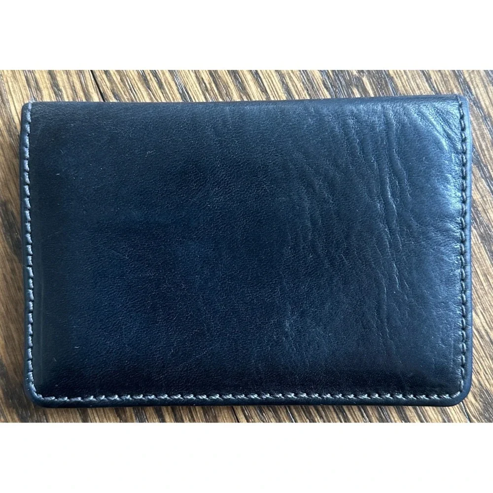 Vintage COACH Bifold Leather Wallet Black Mens Classic Leather Spain